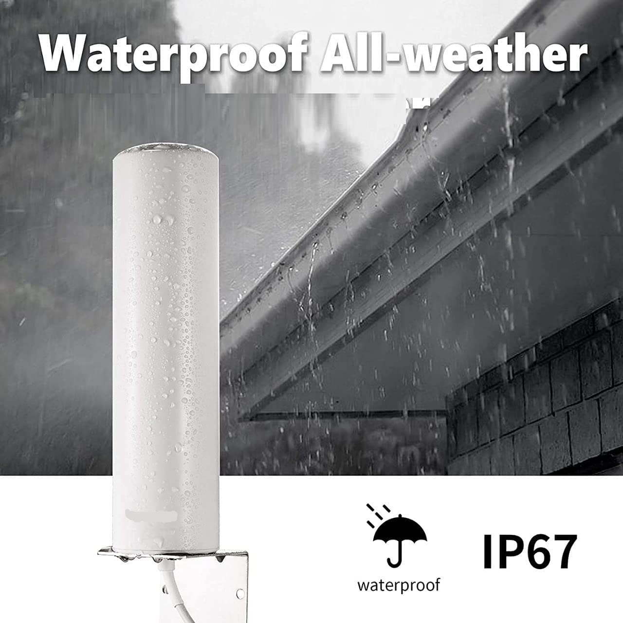 ओमनी डायरेक्शन एंटीना 12 डीबीआई लाभ के साथ एलएमआर 300 केबल 10 मीटर लंबा स्प्लिटर केबल के साथ