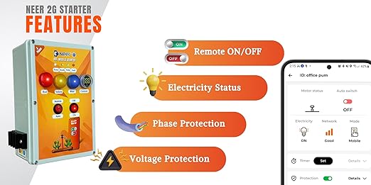 NEER 2G Mobile DOL Starter, For 1- 7 HP, 3 Phase Pumps