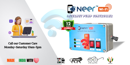 1 கட்டம் &amp; 3 கட்ட நீர்ப்பாசன பம்புகளுக்கான NEER Wifi மொபைல் பம்ப் கன்ட்ரோலர்