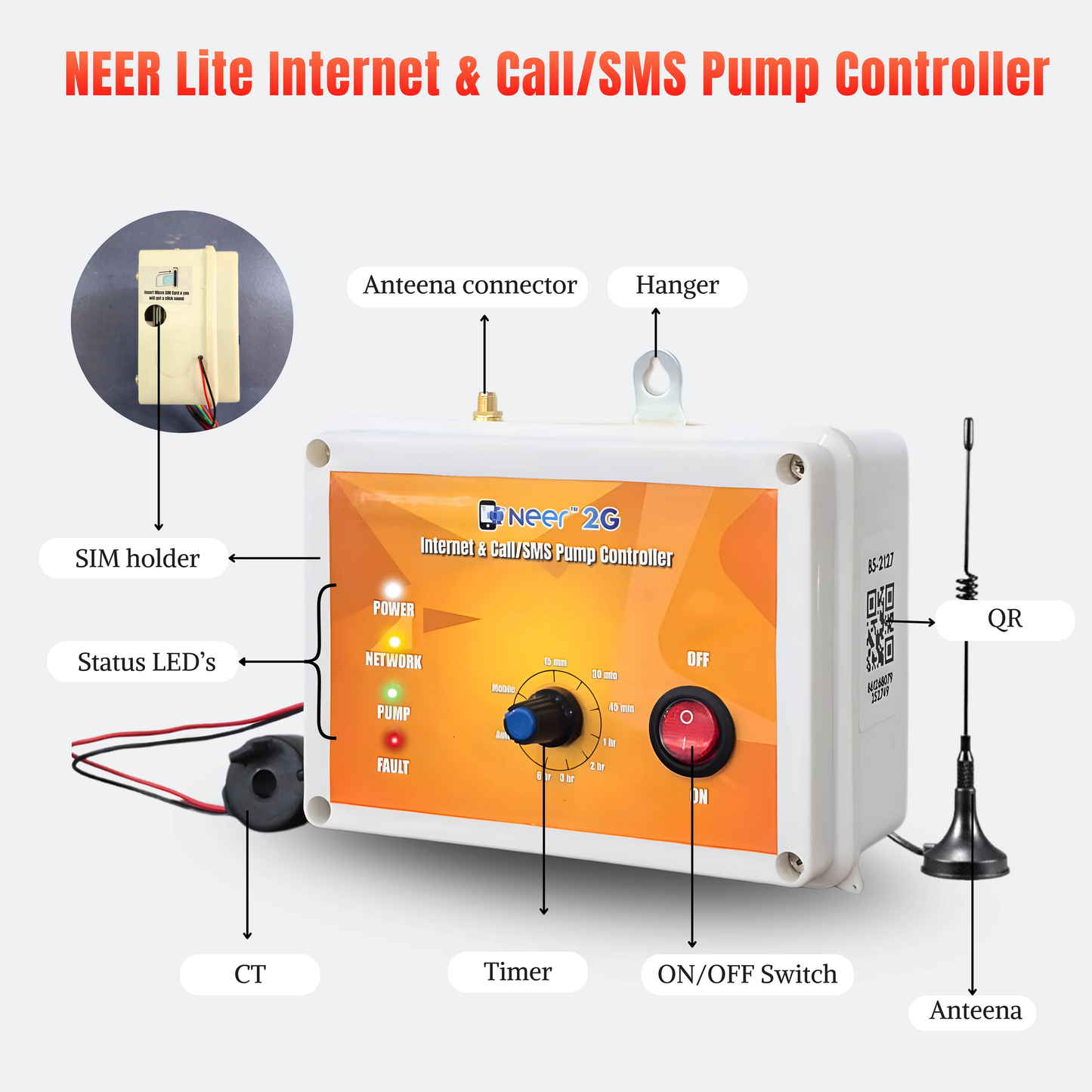 नीर लाइट इंटरनेट पंप नियंत्रक, कृषिवर्स मोबाइल ऐप ब्रांड का उपयोग करके कहीं से भी, कभी भी अपने पंप को नियंत्रित करें: ऑरानोस रोबोटिक्स