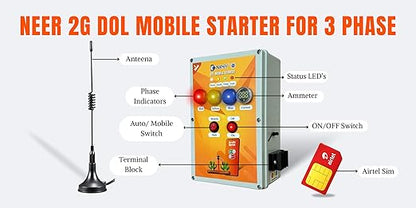 NEER 2G DOL Mobile Starter, For 1- 7 HP, 3 Phase Pumps