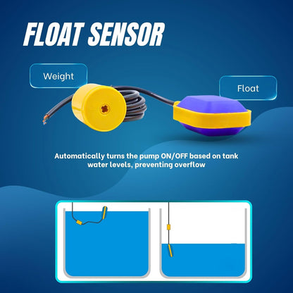 BlueWave Smart Monoblock Pump Controller | WiFi & Offline App Control with Sensors | Auto ON/OFF, Dry Run Protection