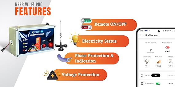 NEER WiFi Pro Mobile Pump Controller, Control Your Irrigation Pumps from Anywhere via WiFi