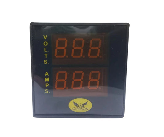 गिप्सन 72 मिमी डिजिटल एम्पीयर + वोल्ट मीटर 2 इन 1 संयोजन