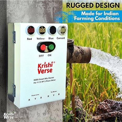 NEER 3-Phase DOL Smart Starter Plus (1–7.5 HP) | Metal Body