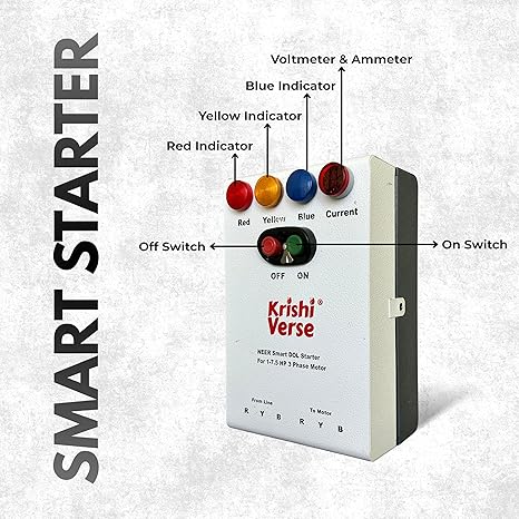 NEER 3-Phase DOL Smart Starter | Metal Body
