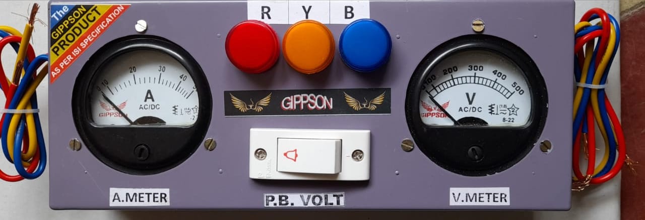 Gippson Purple Metering Panel, AMP METER + VOLT METER combo