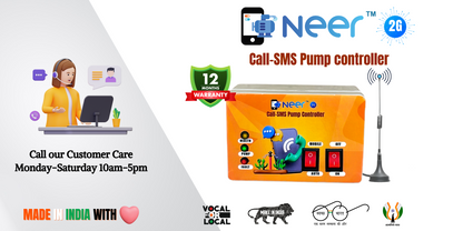 Neer Lite 2G Call-SMS Pump Controller, For 1 and 3 Phase Pumps, Control from anywhere using Call and SMS