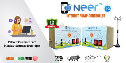 NEER 4G Ultra Mobile GSM Internet Pump Starter Controller, for 1 & 3 Phase Irrigation Motor Pumps - krishiverse